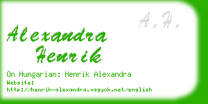 alexandra henrik business card